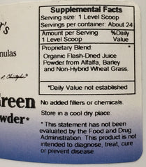 Serving suggestion: mix one teaspoon of Jurassic Green Powder in water or juice