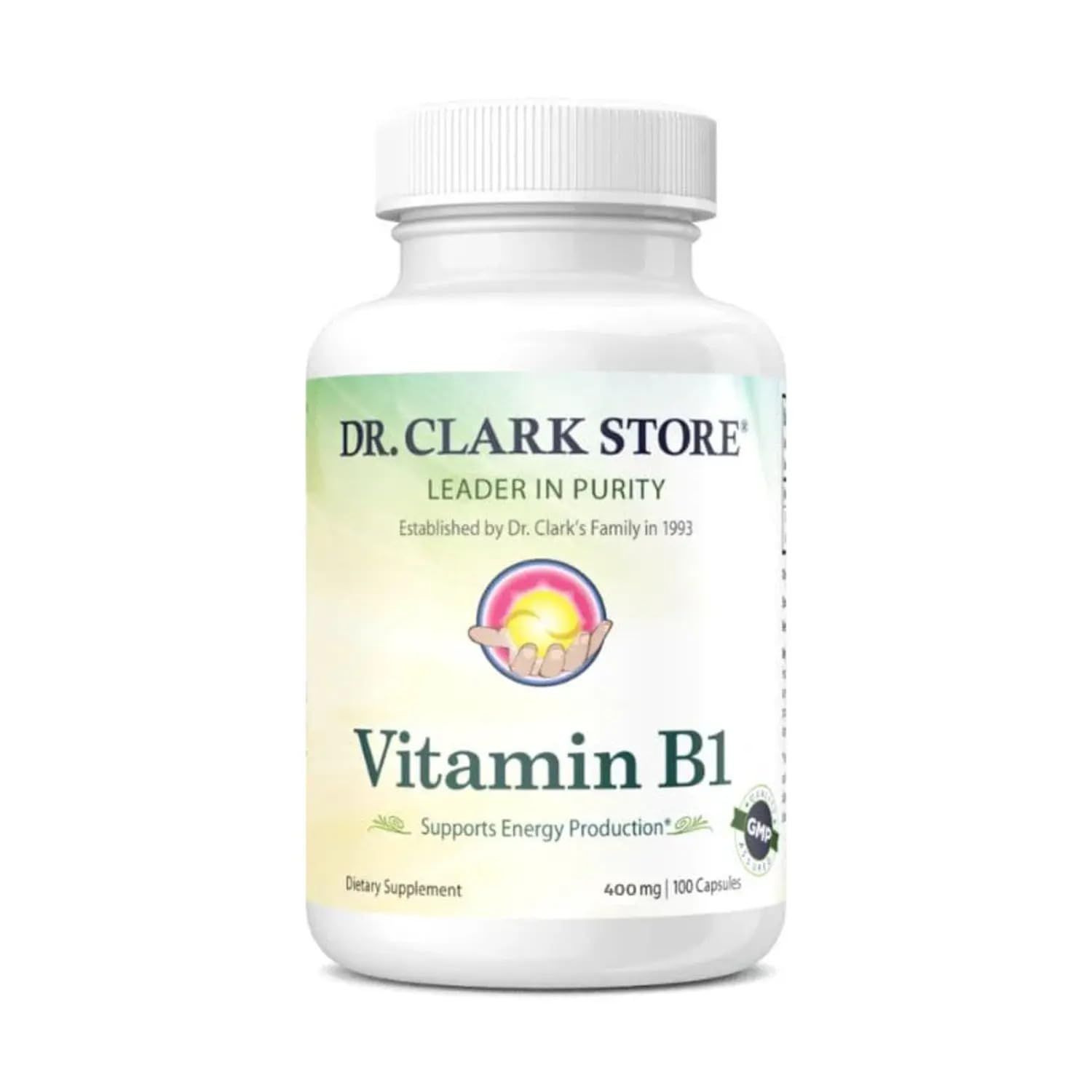Dr. Clark Vitamin B1 Thiamine 400mg bottle label