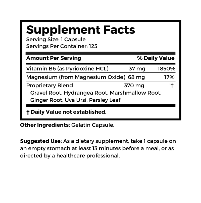 Close-up of Dr. Clark Qck Kidney Clean label