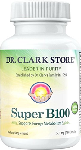Dr Clark Store B Vitamin Complex SuperB100 bottle with 501 mg capsules