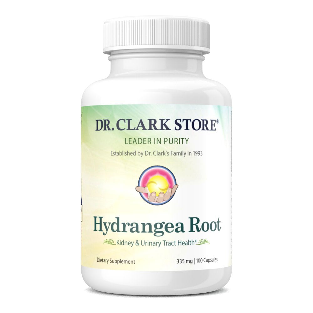 Bottle of Dr Clark Hydrangea 335 mg capsules