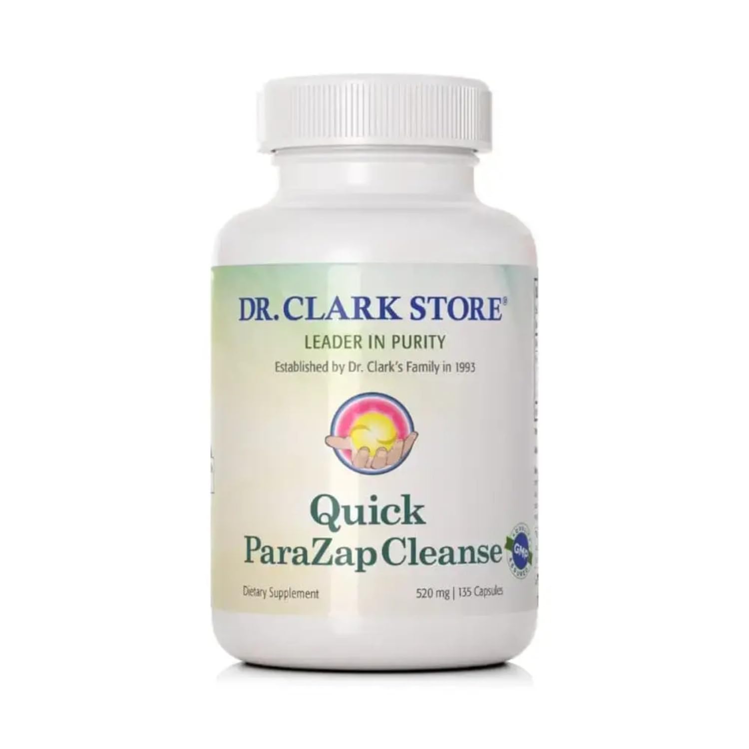 Dr Clark Store para-Zap bottle front showcases daily digestive health support