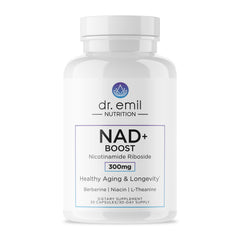 Bottle front of DR. EMIL NUTRITION NAD+ Boost