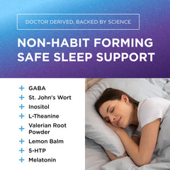 Bottle showing 60 veggie capsules for EZ Doze sleep aid