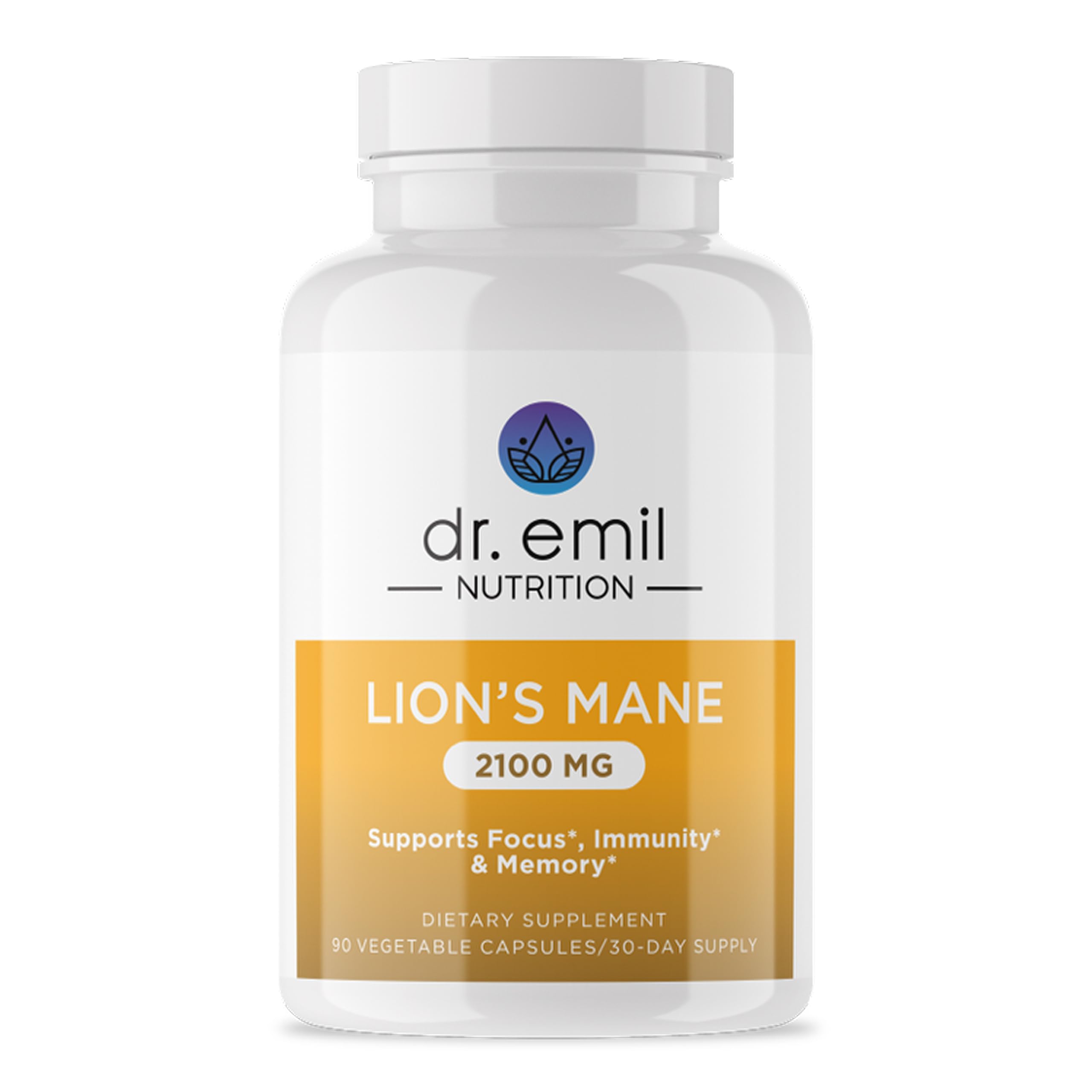 Dr Emil Nutrition Lions Mane 2100mg capsules bottle – hero image