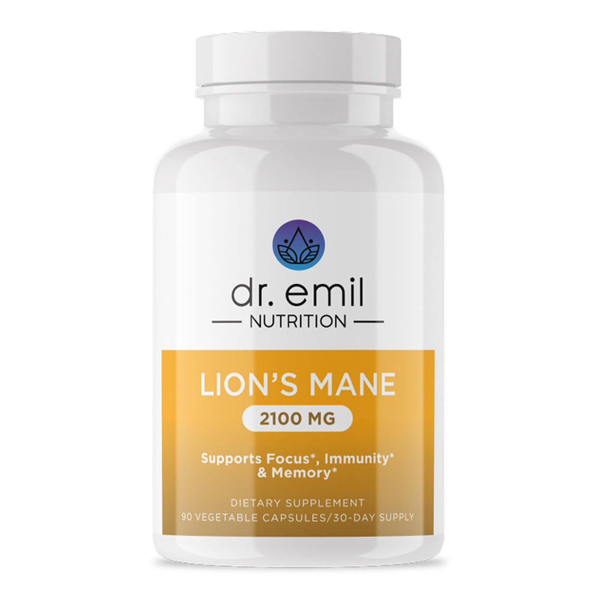 Dr Emil Nutrition Lions Mane 2100mg capsules bottle – hero image