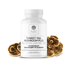 Dr. Emil Nutrition Turkey Tail Mushroom Capsules bottle on white background