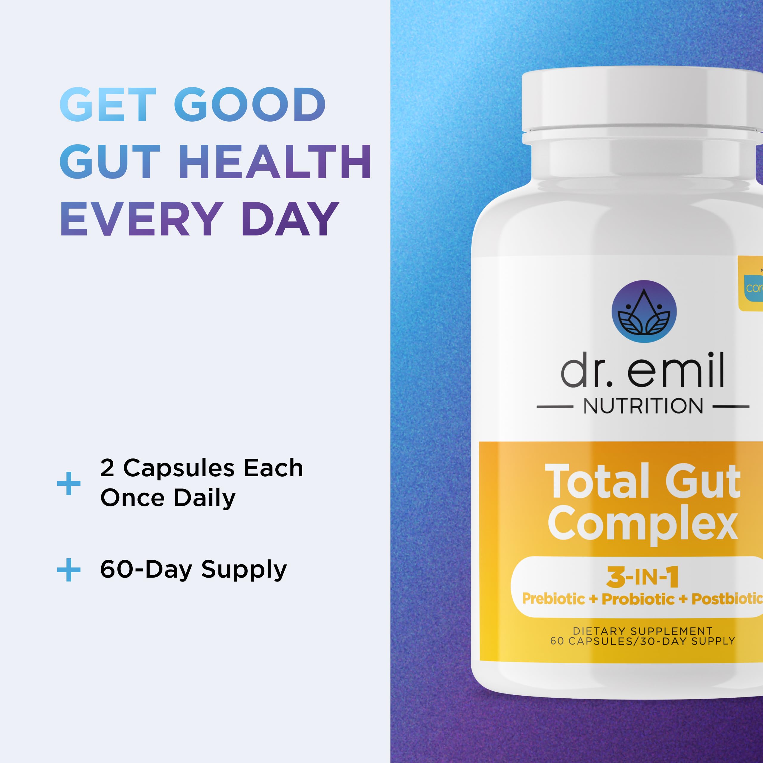 CoreBiome postbiotic illustration for gut health