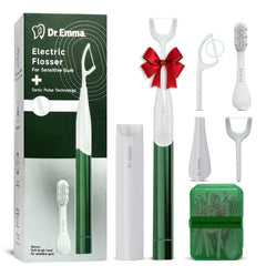 Dr. Emma Electric Vibration Flosser in Green - front view