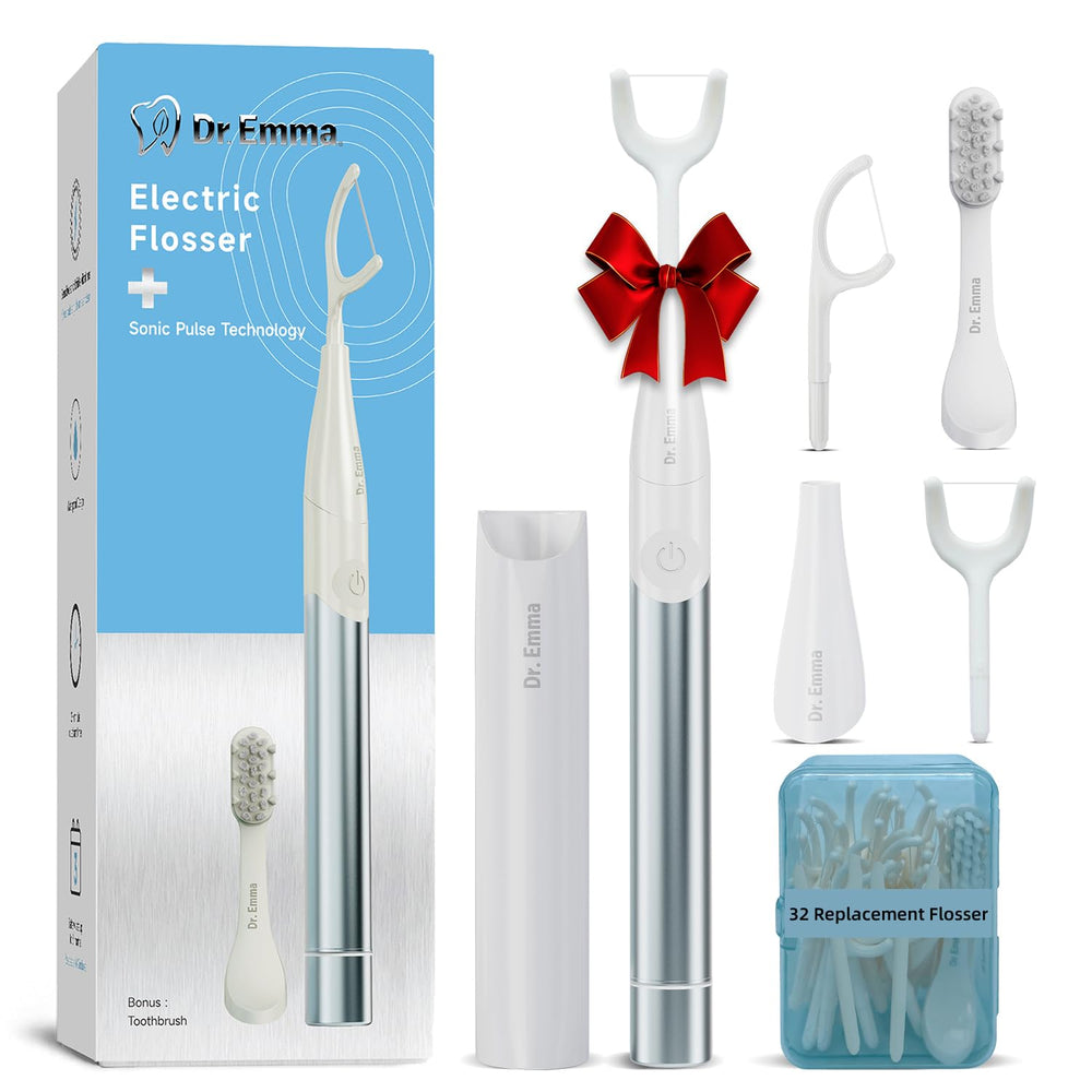 Dr. Emma Electric Vibration Flosser Babyblue angled view
