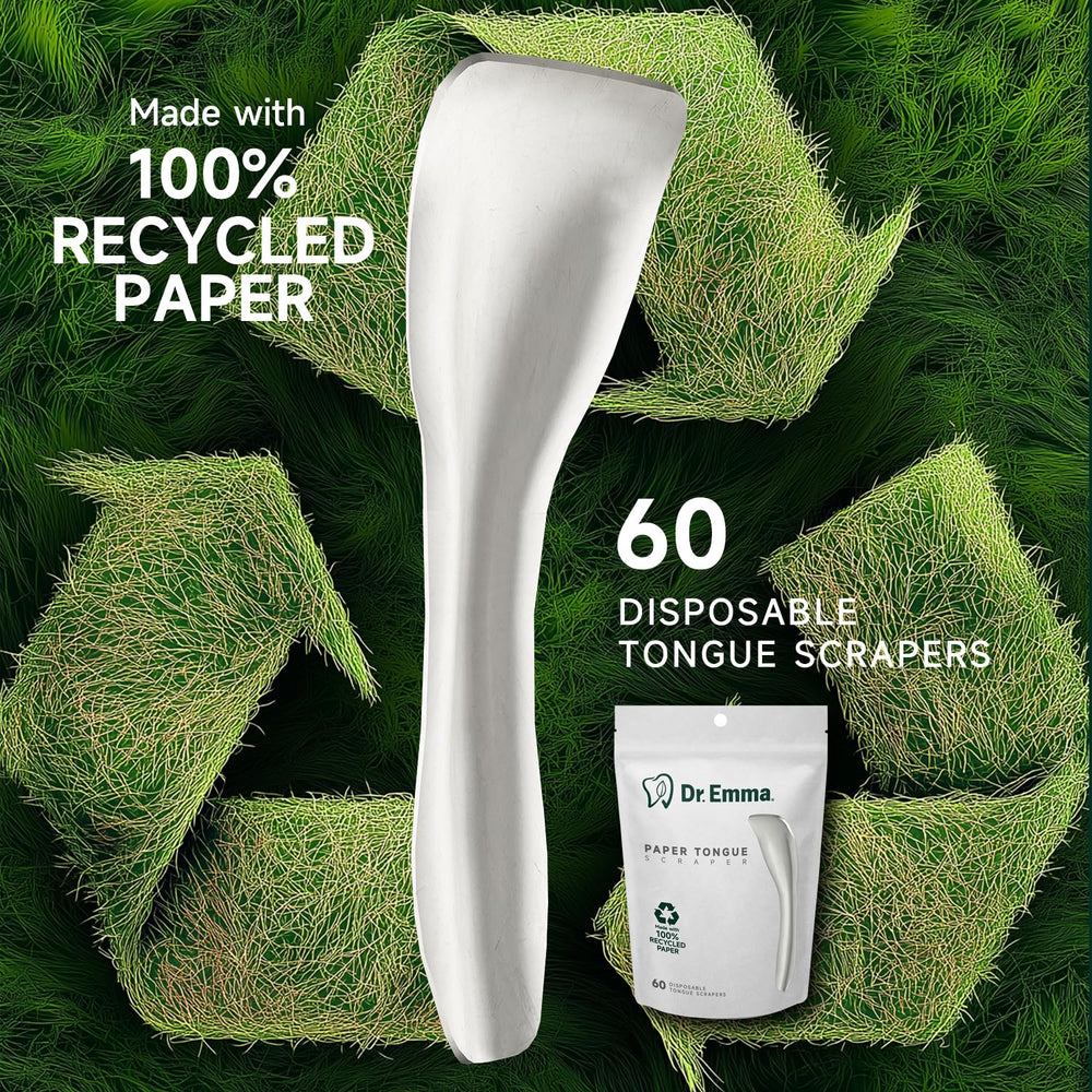 Pack of 60 disposable tongue scrapers from Dr. Emma