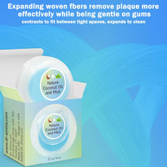 33-yard spool of woven dental floss ideal for on-the-go use