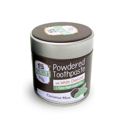 Dr. Ginger's Nano Hydroxyapatite White Charcoal Toothpaste Powder in 1.28oz jar