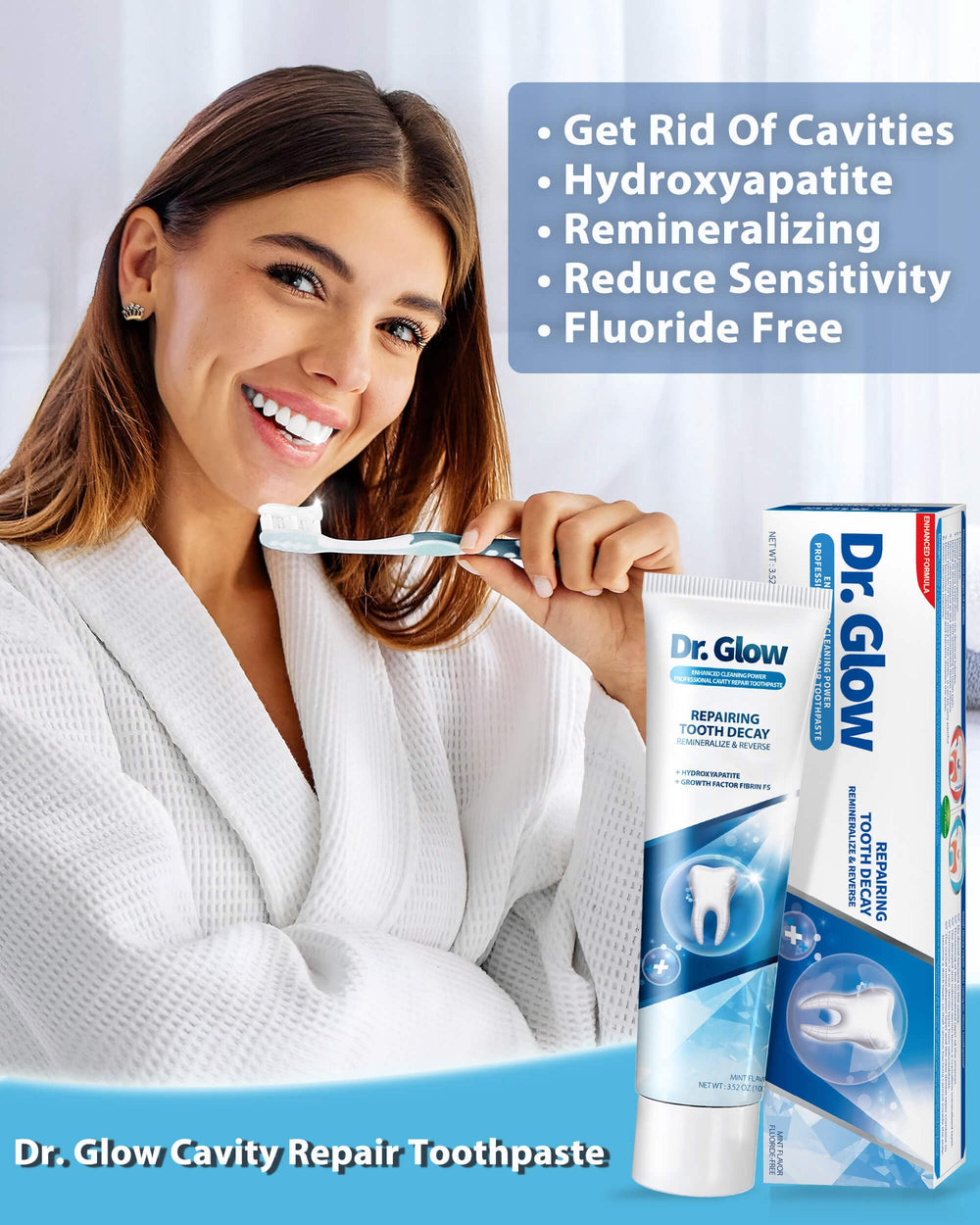Hydroxyapatite remineralization illustration