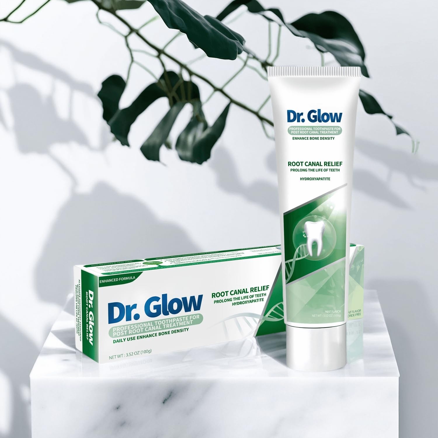 Dental clinic setting with toothpaste for post root canal care