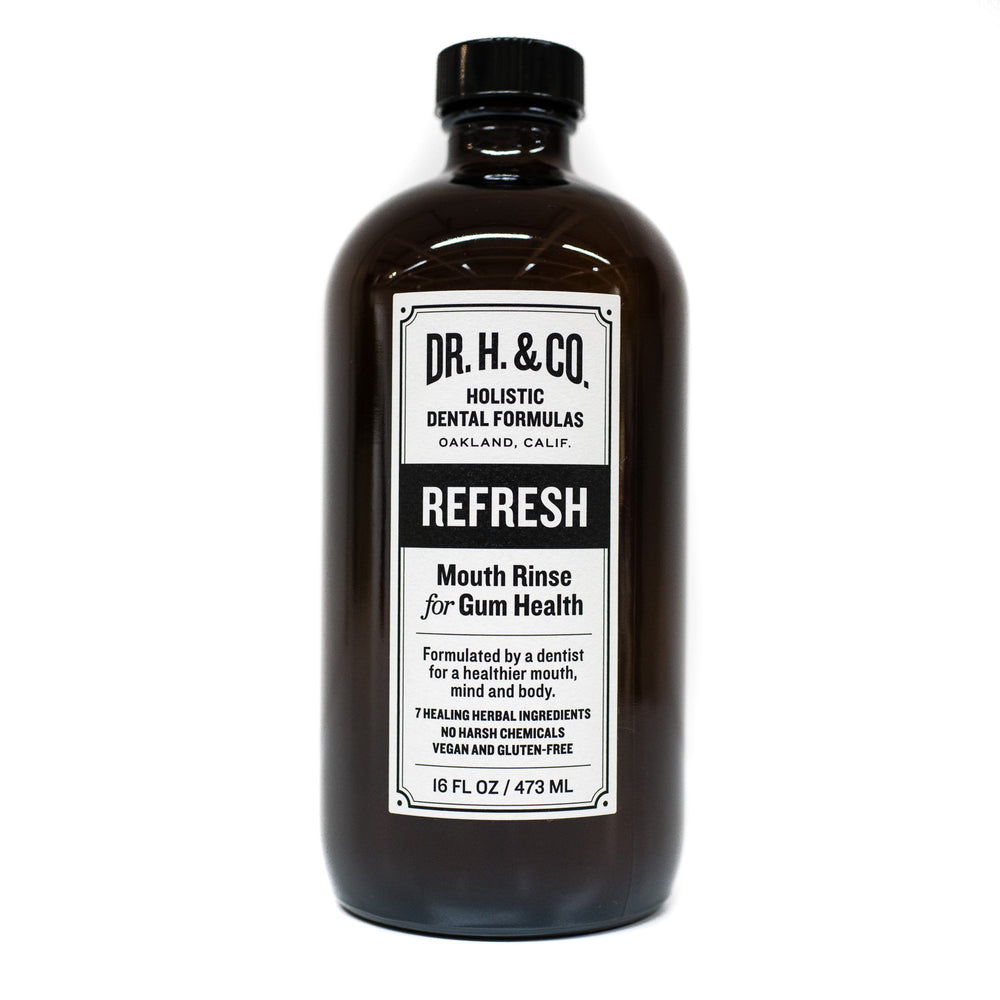 Dr. H. & Co Refresh Mouthwash bottle 16oz on a clean surface