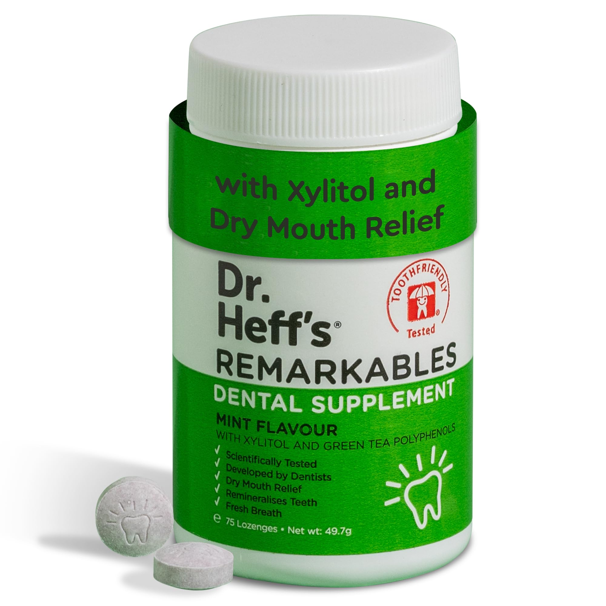 Box of DR. HEFF'S Xylitol Mints Sugar Free Remarkable Mints for Tooth Decay & Oral Health