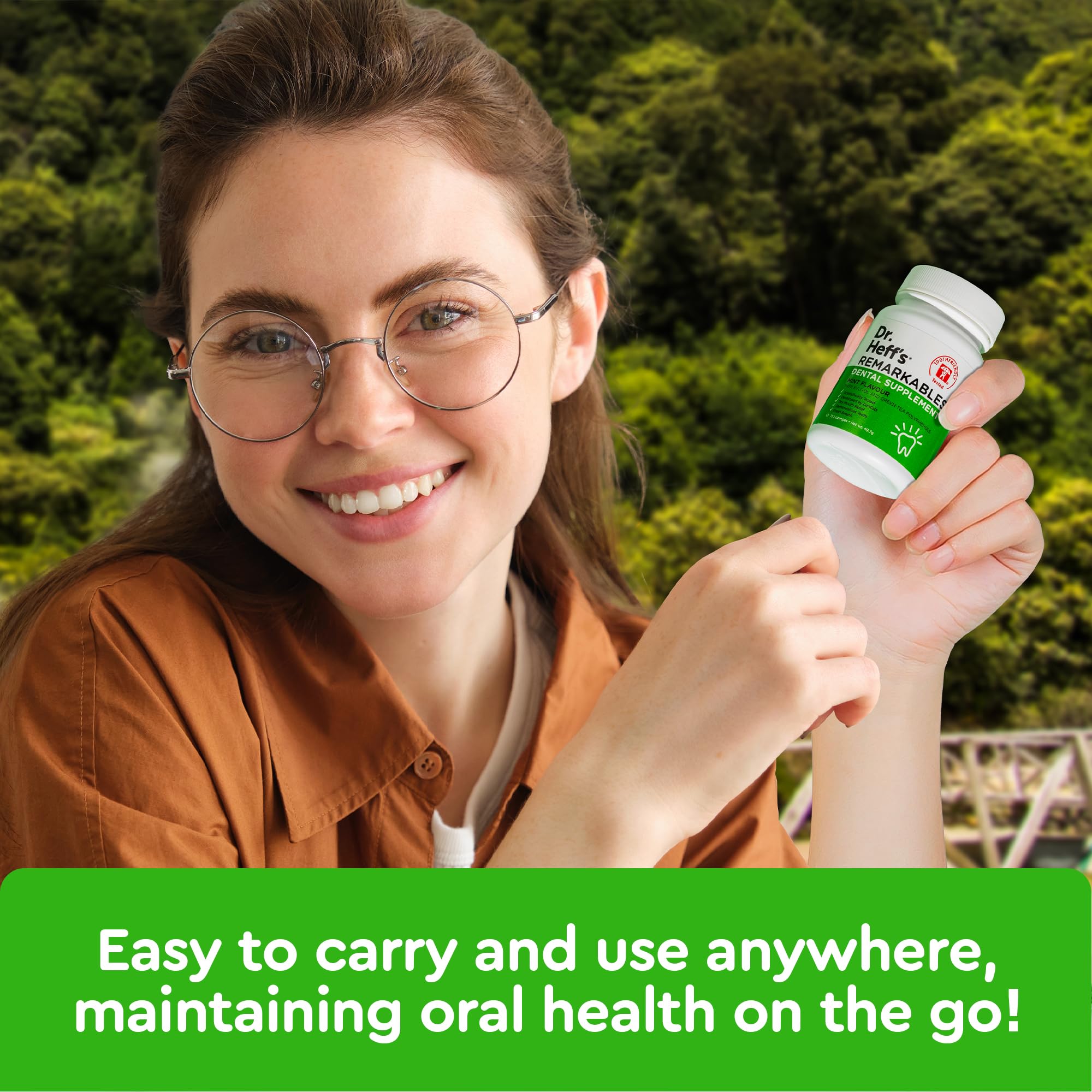 Refreshingly minty breath moment