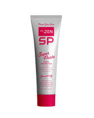 Dr. Jen Super Paste Strawberry travel toothpaste bottle with fluoride and 10% nano-hydroxyapatite for whitening and sensitive teeth care