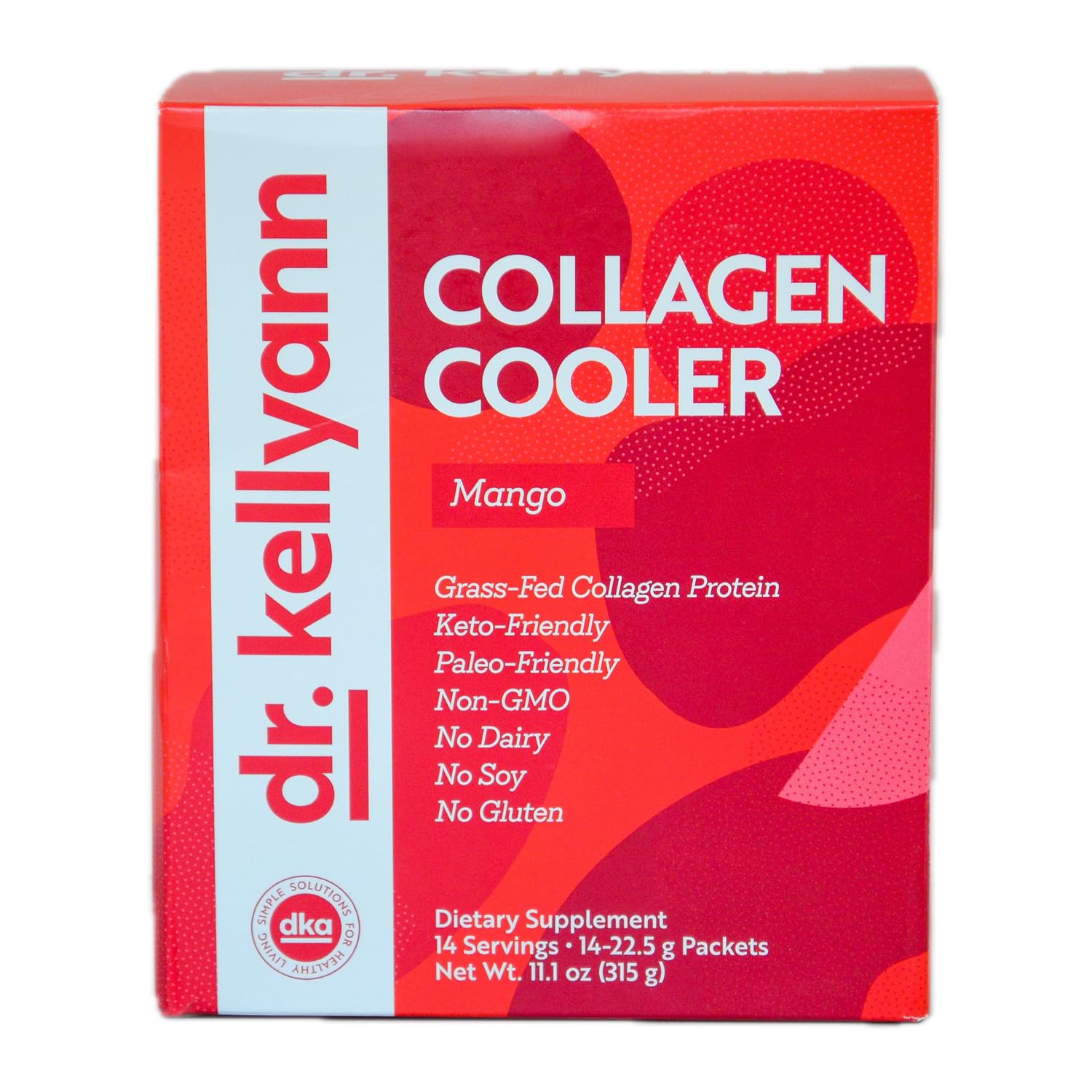 Dr. Kellyann Collagen Cooler Mango bottle front view