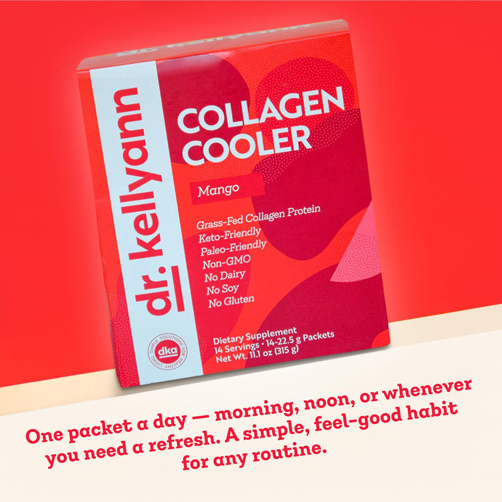 Close-up of 15g grass-fed collagen per serving label