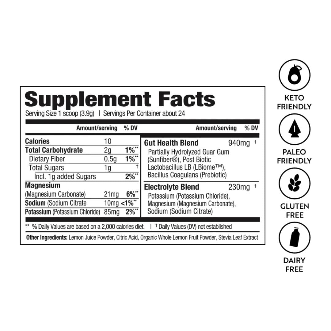 Dr. Kellyann Lemon Sips one packet ready to mix for quick hydration