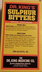 DR.KING'S Sulphur Bitters 200ml bottle, front view