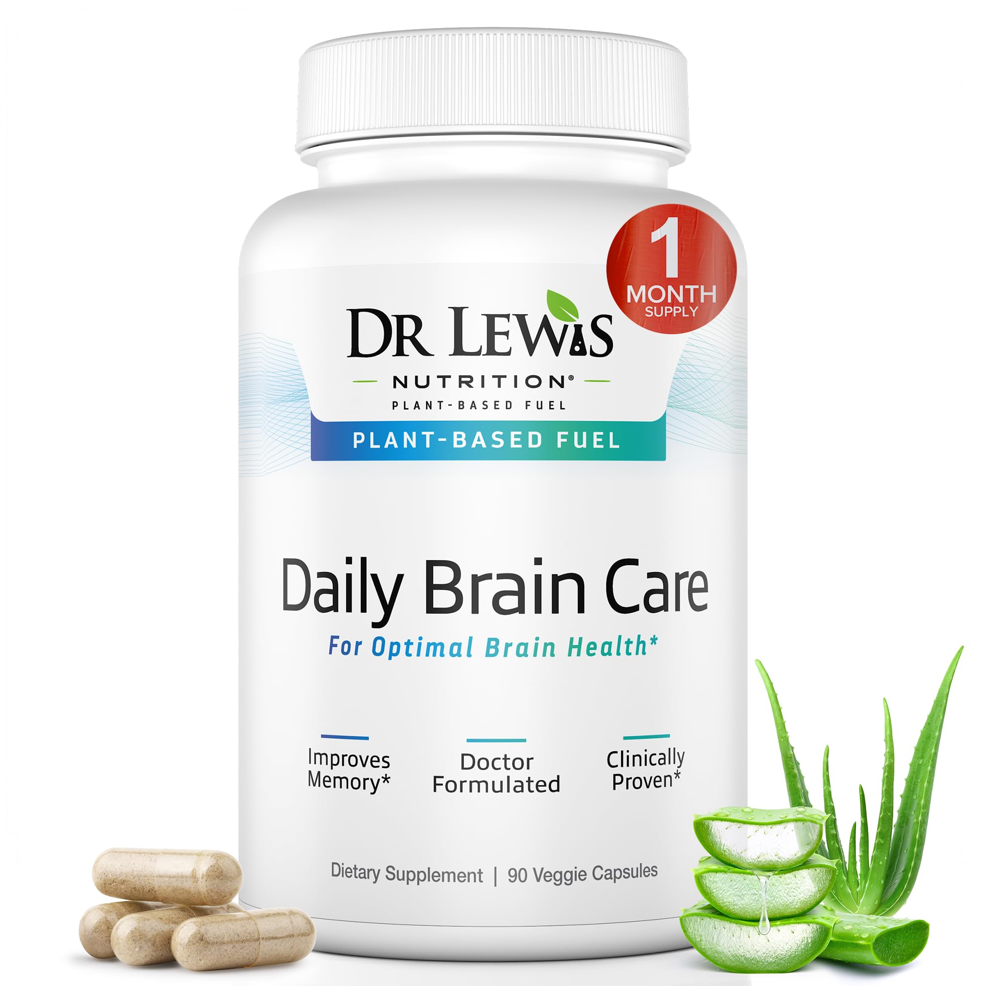 Dr Lewis Daily Brain Care bottle hero image