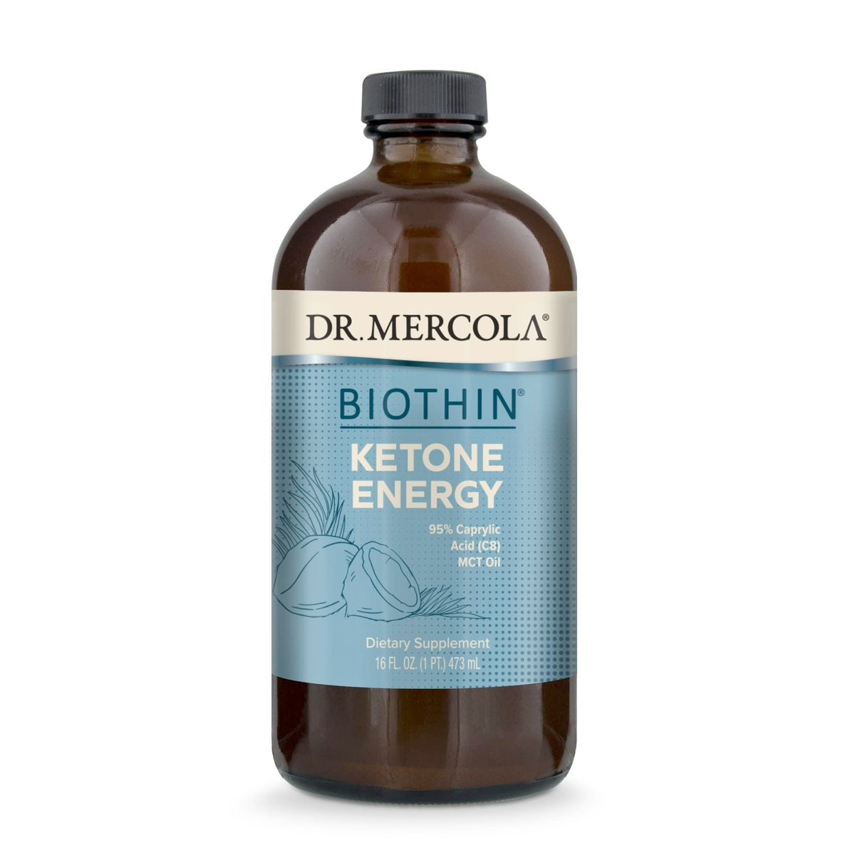 Dr. Mercola Biothin Ketone Energy MCT Oil bottle - 16 oz
