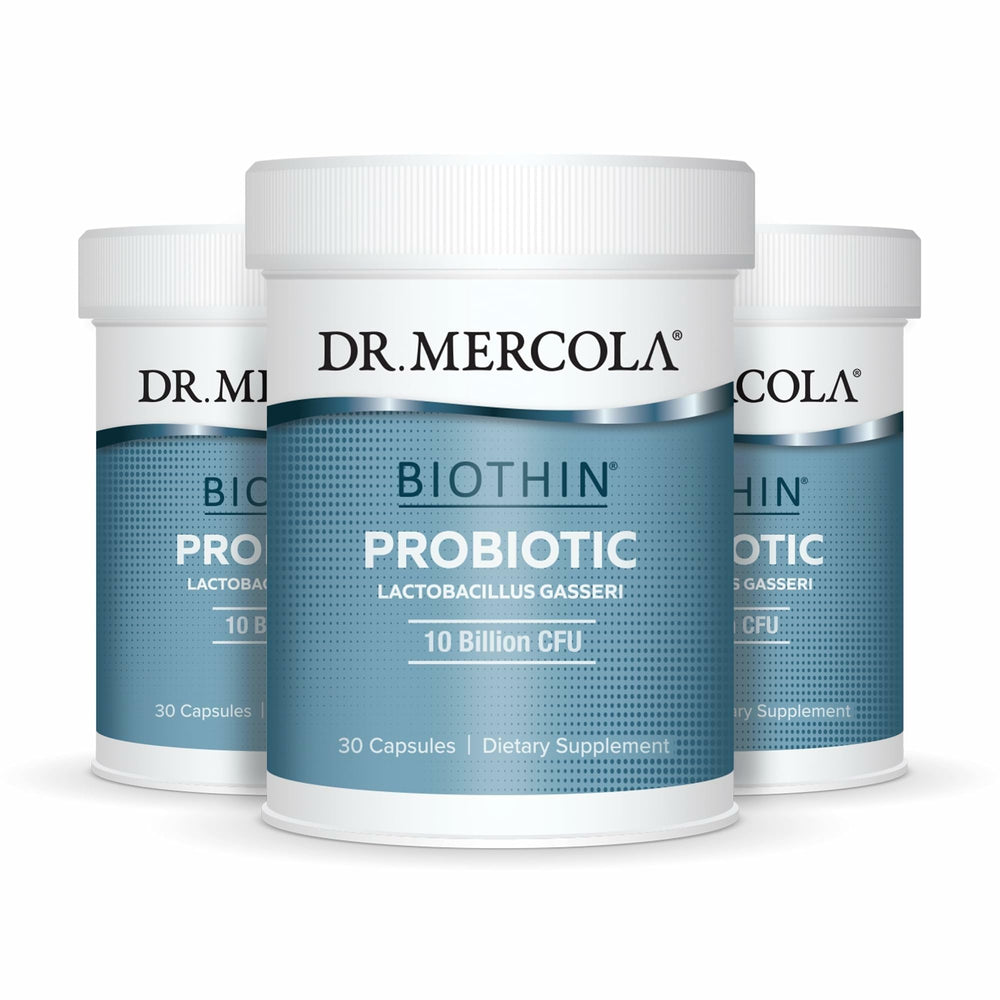 Dr. Mercola Biothin Probiotic bottle with label