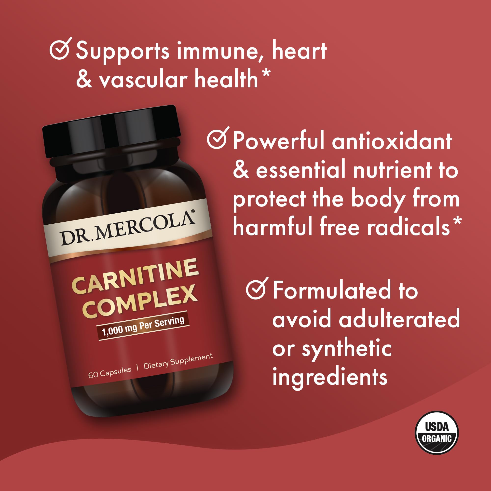 Energy, brain and muscle support from Dr. Mercola Carnitine Complex