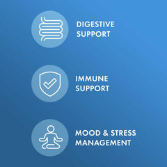 Saccharomyces boulardii probiotic illustration with blend