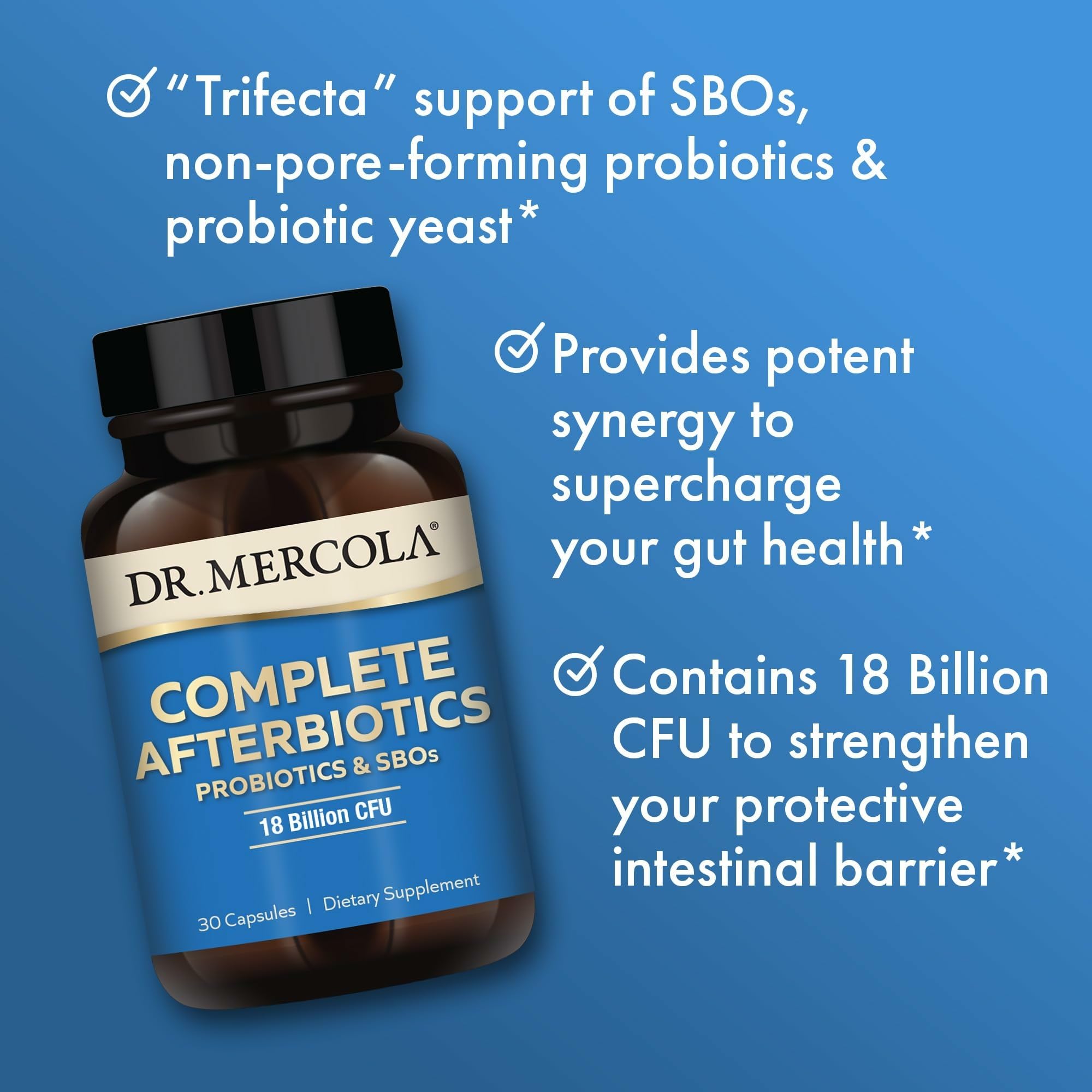 Saccharomyces boulardii shown in Dr. Mercola Complete Afterbiotics