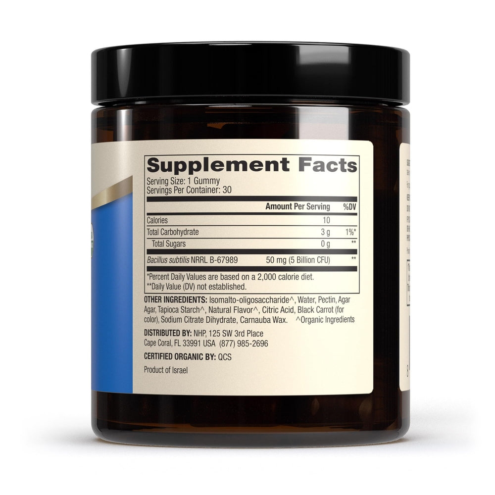 Close-up graphic showing 5B CFU per gummy
