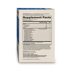 Probiotics powder packets on white background