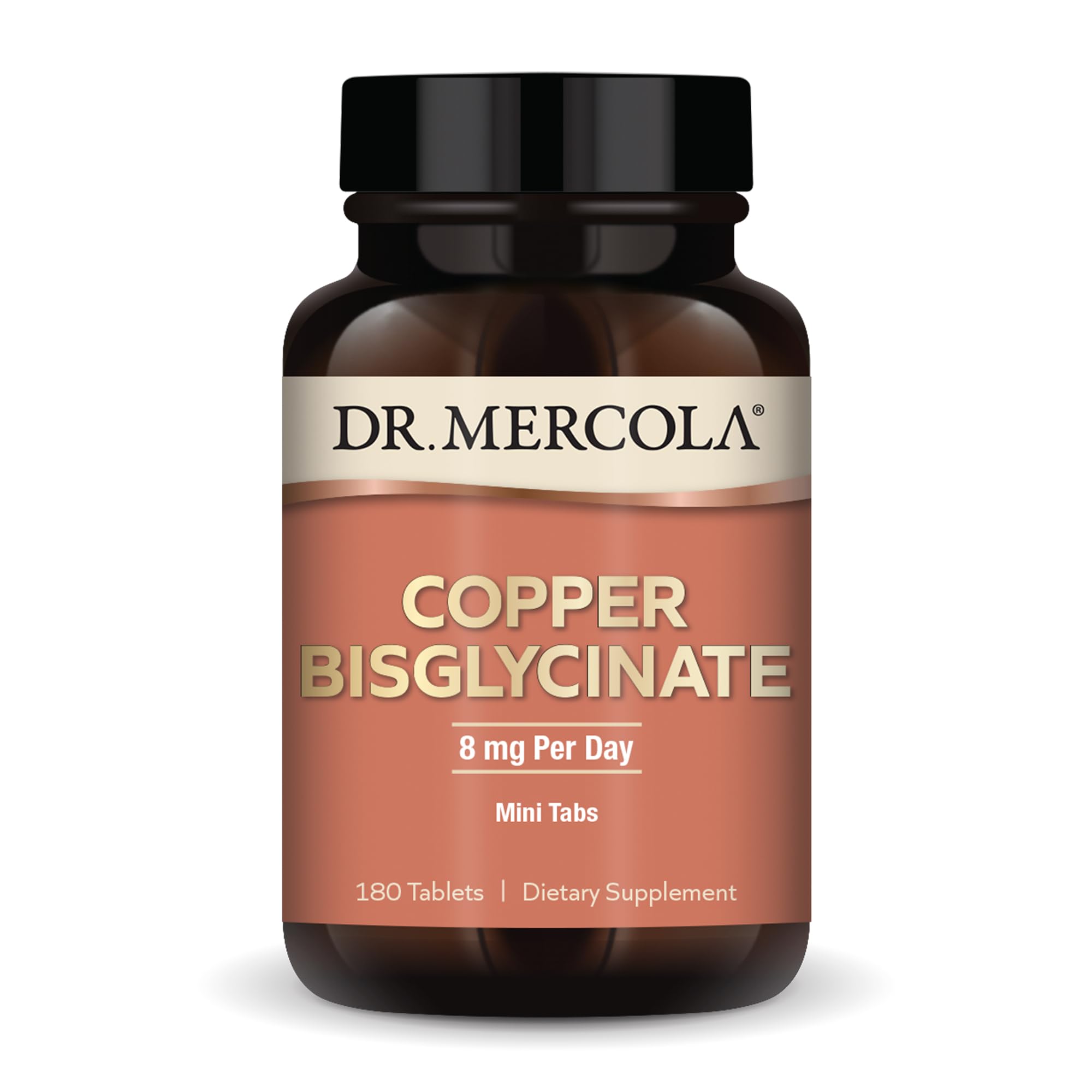Dr. Mercola Copper Bisglycinate Mini Tabs bottle