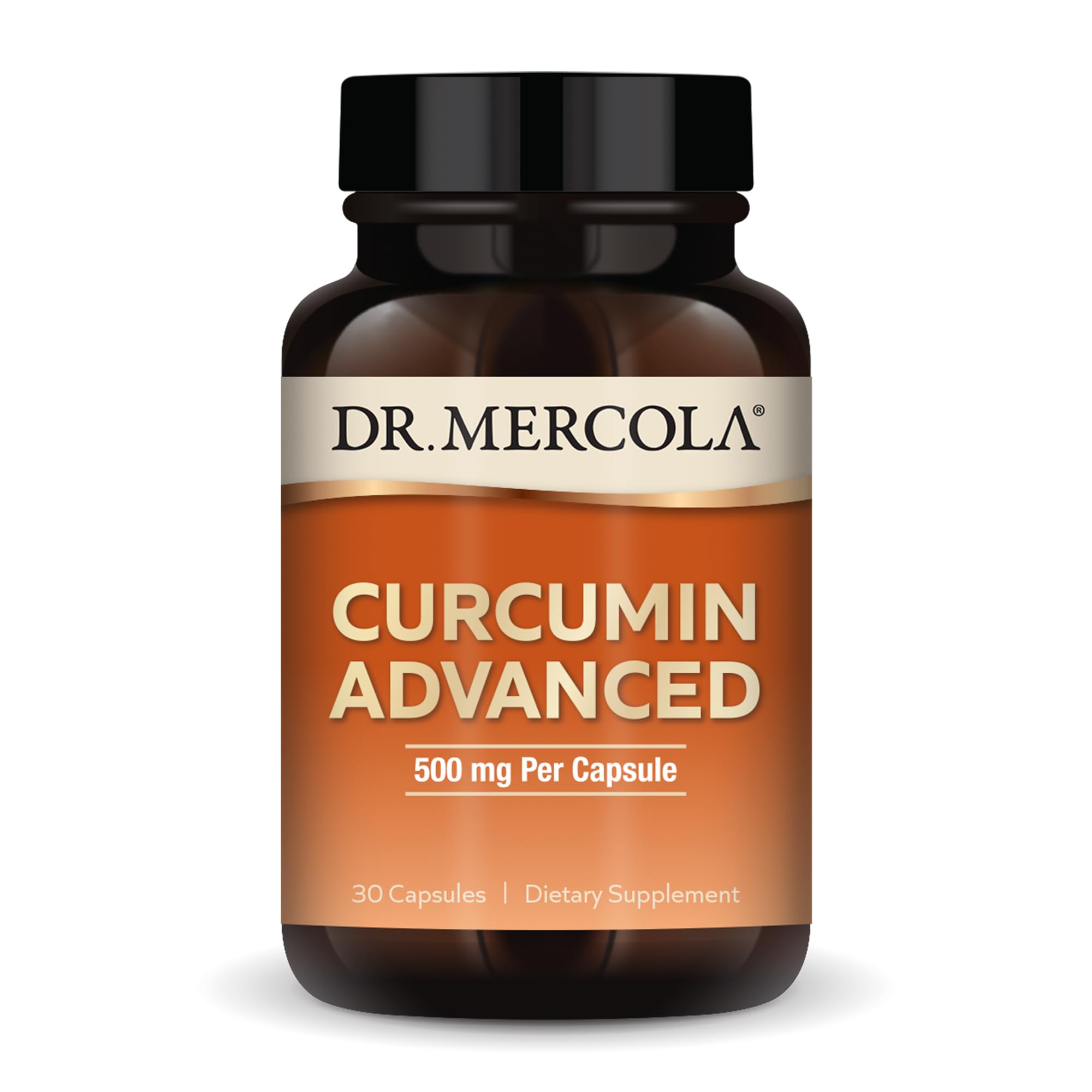 Dr Mercola Curcumin Advanced bottle with 30 capsules