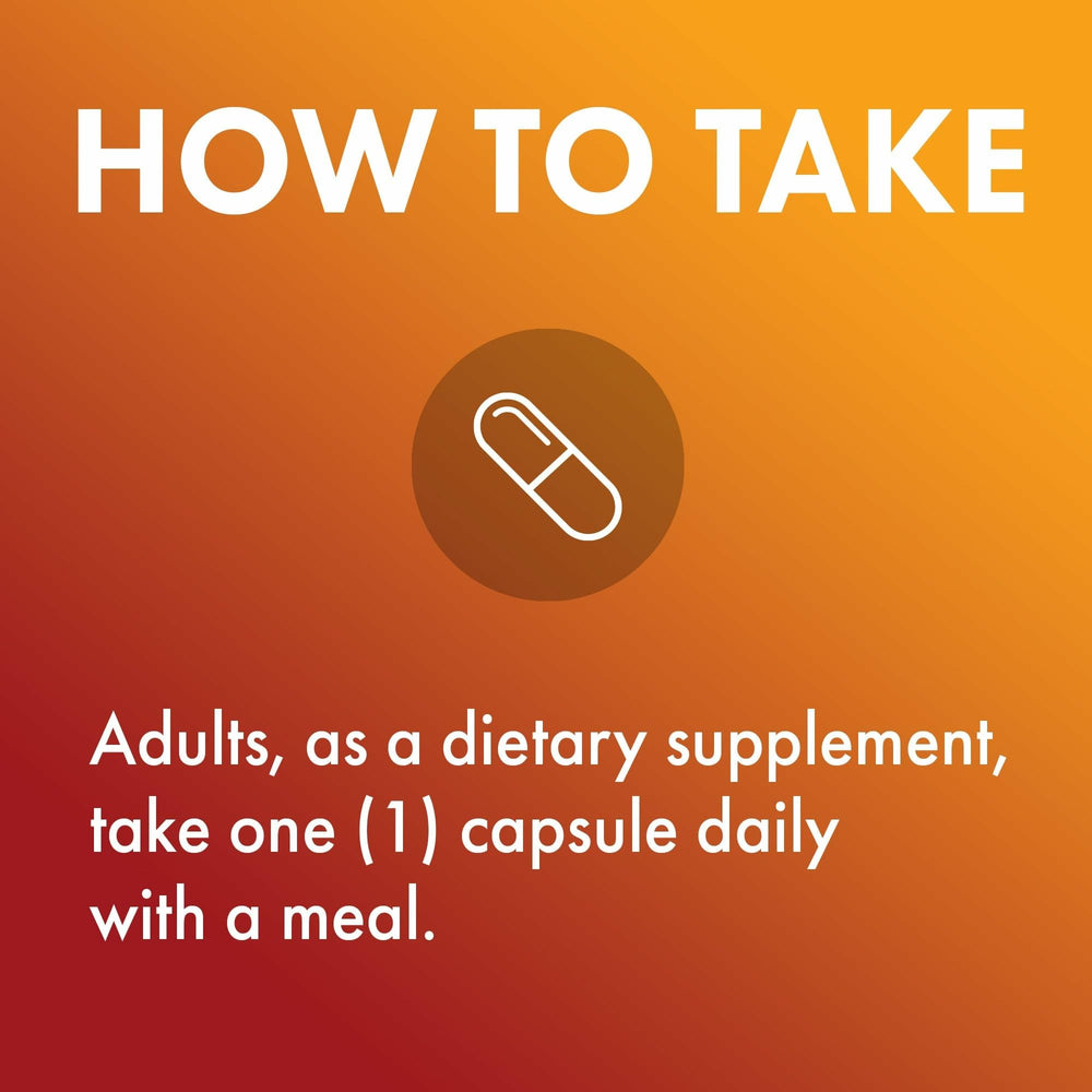 Nutrition facts and serving size on bottle