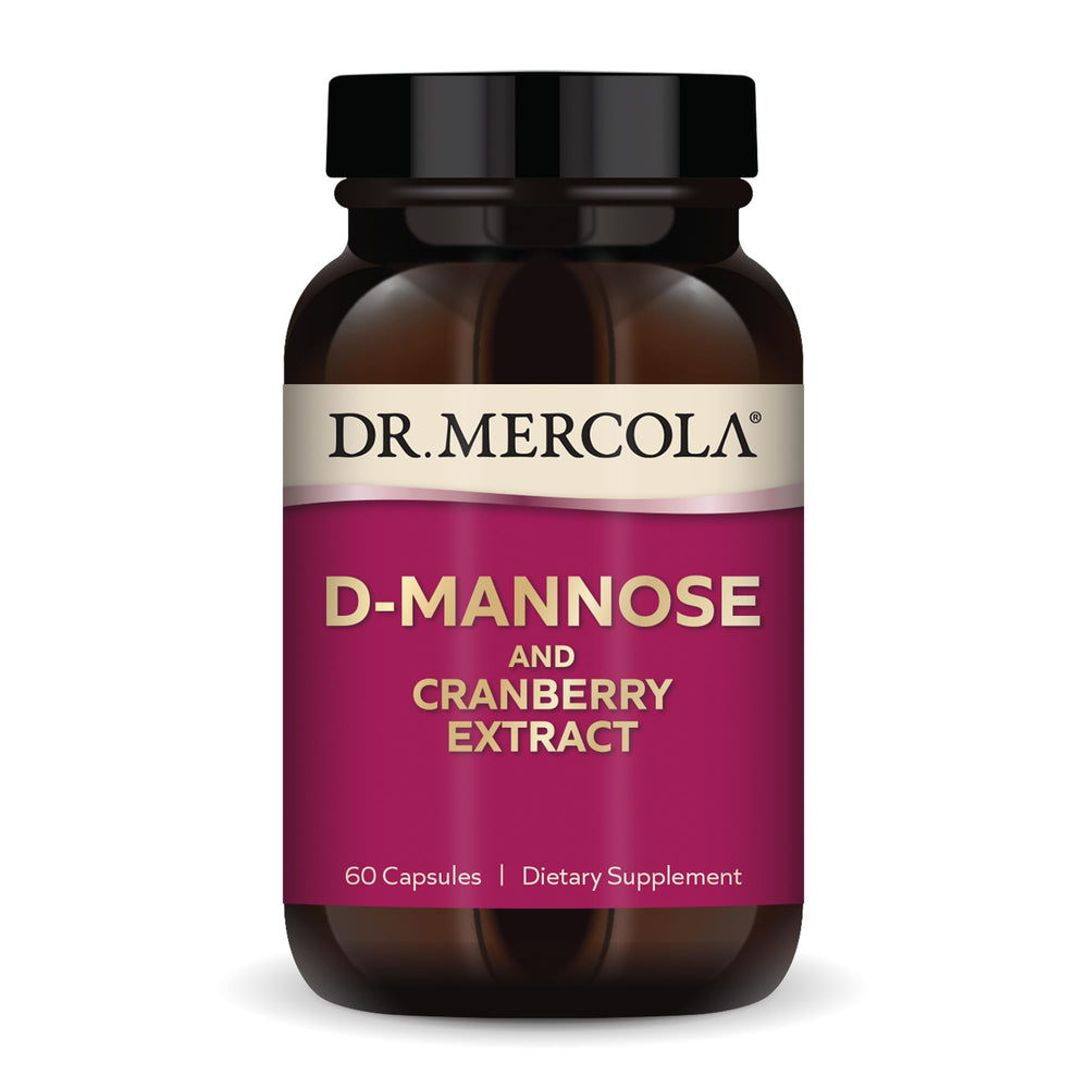 Dr. Mercola D-Mannose and Cranberry Extract bottle label