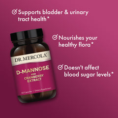 Supplement facts panel showing D-Mannose 1000 mg