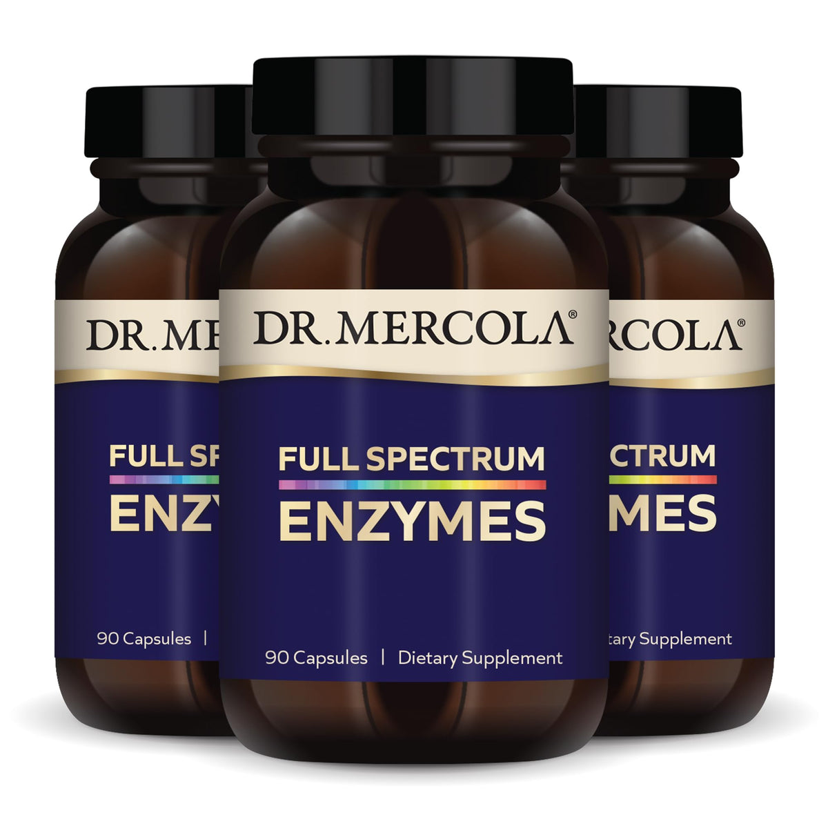 Dr. Mercola Full Spectrum Enzymes bottle front view