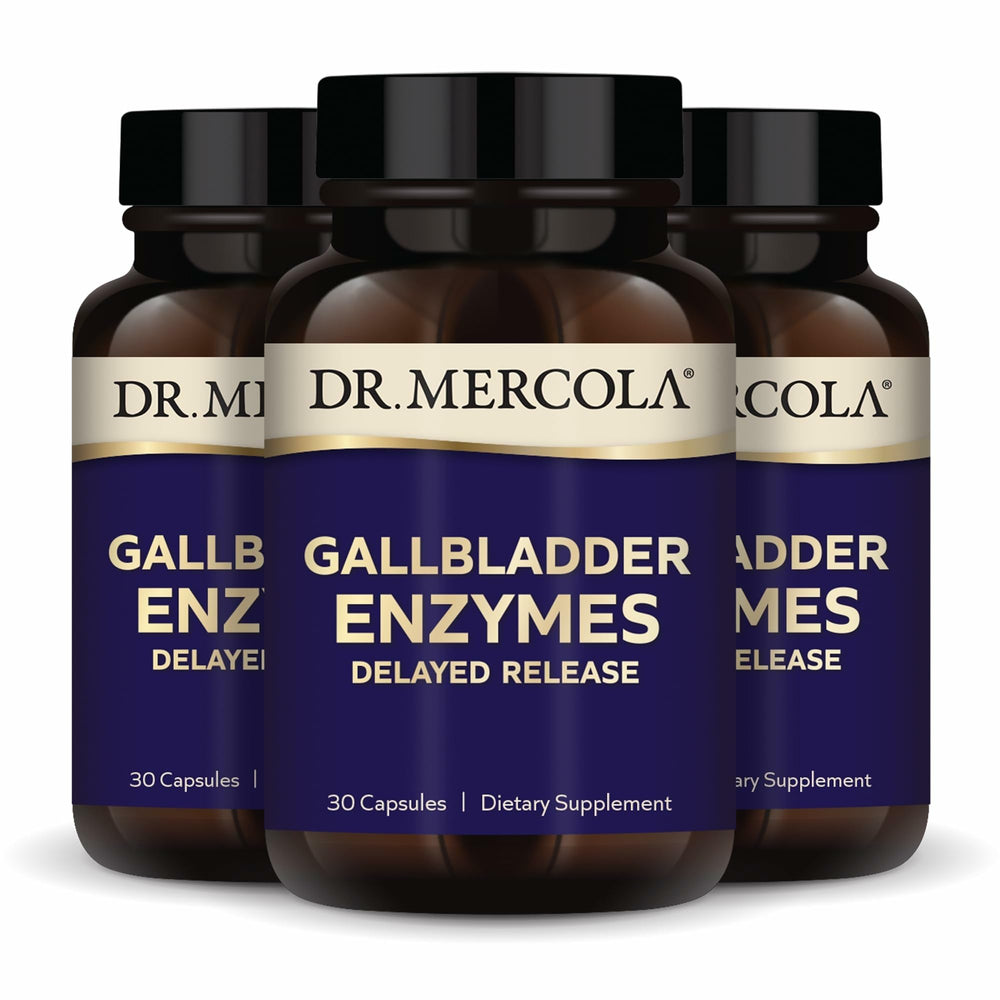 Bottle of Dr. Mercola Gallbladder Enzymes packaging