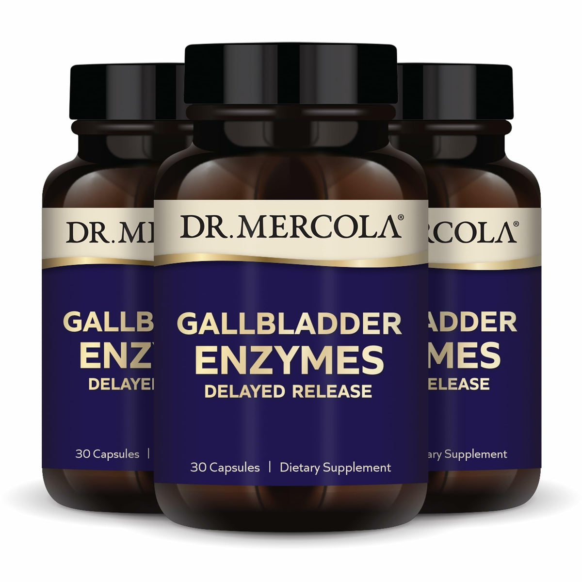 Bottle of Dr. Mercola Gallbladder Enzymes packaging