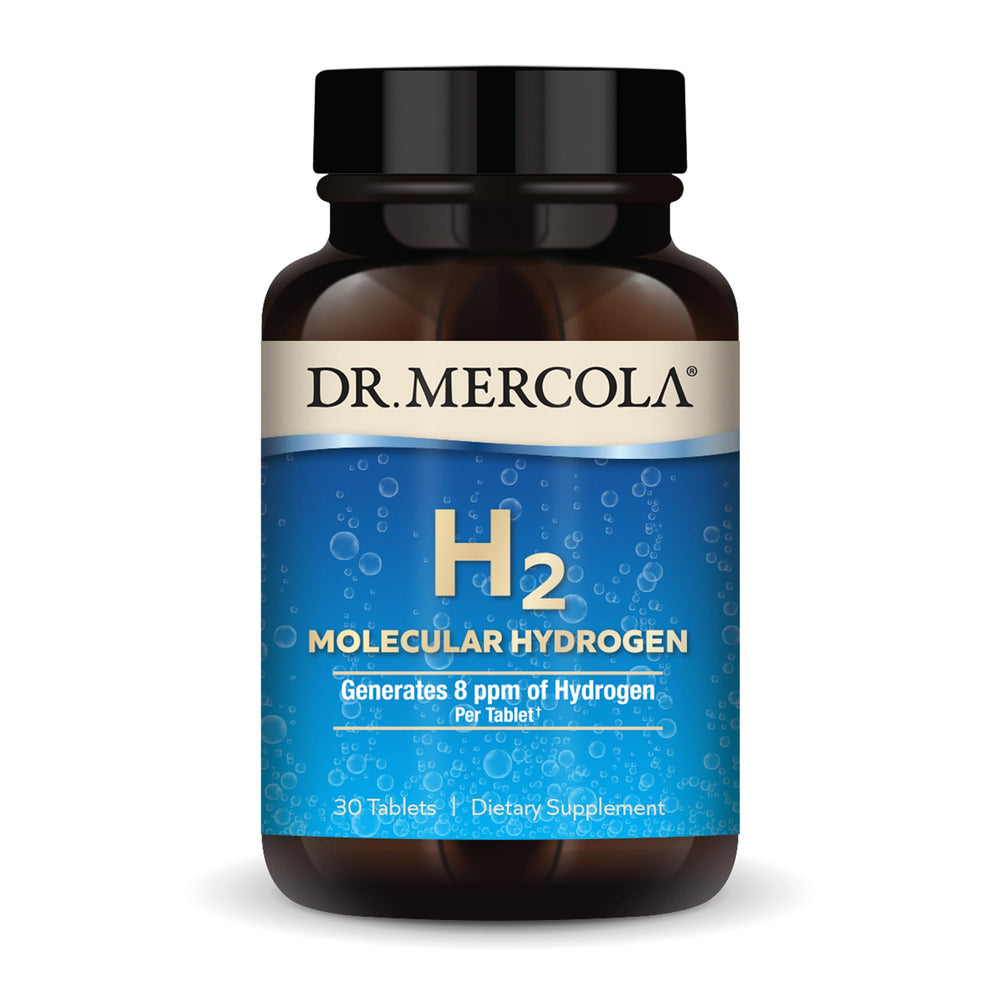 Dr. Mercola H2 Molecular Hydrogen bottle and label
