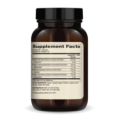 Herbal Adrenal Support capsules spilled near bottle