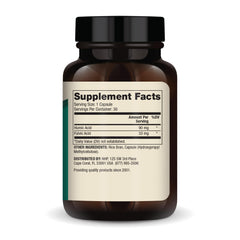 Close-up of the Humic Fulvic Acid Complex product label