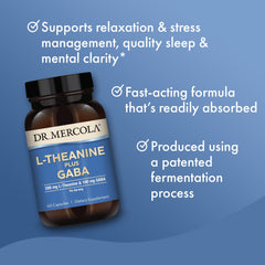 60 capsules per bottle of L-Theanine Plus GABA by Dr. Mercola