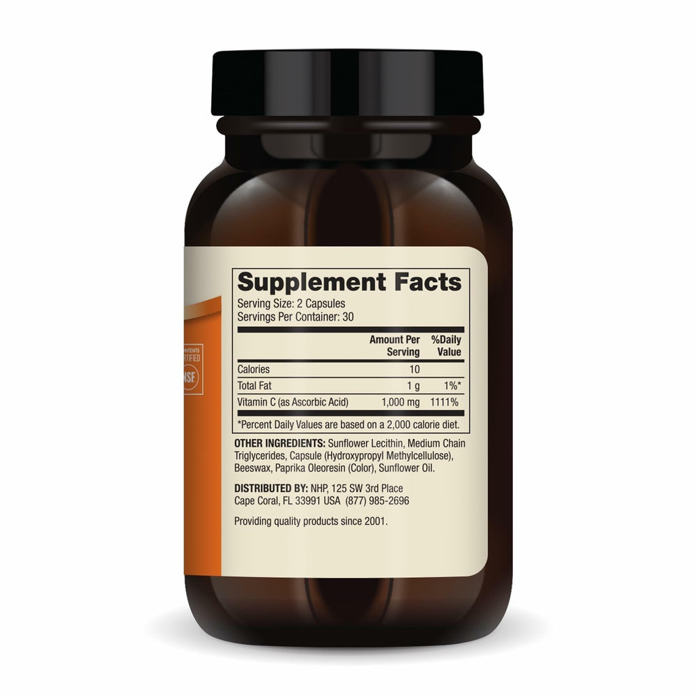 Front label of Dr. Mercola Liposomal Vitamin C bottle