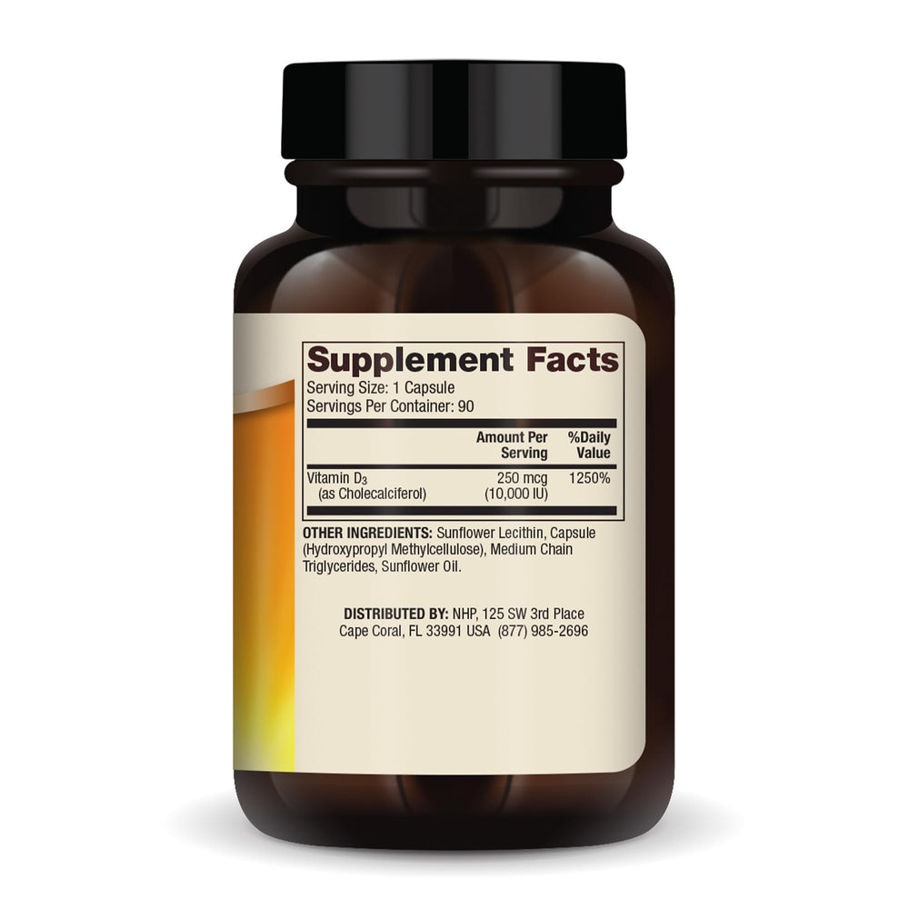 Close-up of Dr. Mercola Liposomal Vitamin D3 bottle