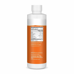 Close-up of bottle label showing 1,000 mg vitamin C per serving.